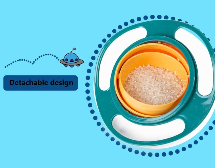 Spill-proof Bowl Dishes with 360-Degree Rotation