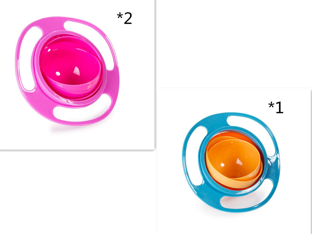 Spill-proof Bowl Dishes with 360-Degree Rotation