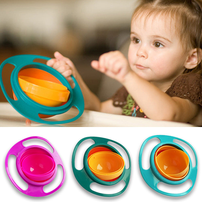 Spill-proof Bowl Dishes with 360-Degree Rotation